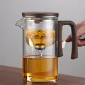 Théière en verre 800 ml, stop-infusion magnétique en un clic