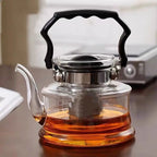 Théière en Verre avec Infuseur en Acier Inoxydable Amovible — 950 à 2200 ml