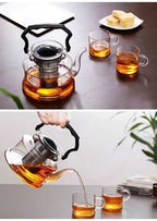 Théière en Verre avec Infuseur en Acier Inoxydable Amovible — 950 à 2200 ml