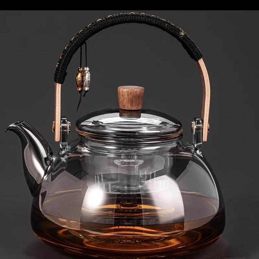Théière en Verre avec Infuseur en Acier Inoxydable Amovible — 950 à 2200 ml