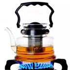 Théière en Verre avec Infuseur en Acier Inoxydable Amovible — 950 à 2200 ml