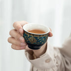 Service à Thé Chinois Gongfu en Porcelaine — Théière Rotative à 360° avec Infuseur