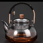 Théière en Verre avec Infuseur en Acier Inoxydable Amovible — 950 à 2200 ml