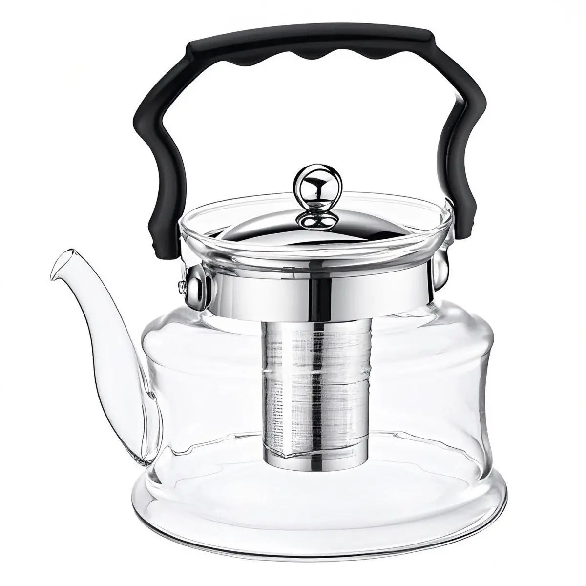 Théière en Verre avec Infuseur en Acier Inoxydable Amovible — 950 à 2200 ml