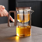 Théière en Verre à Séparation d'Eau — Filtration Magnétique en Un Clic