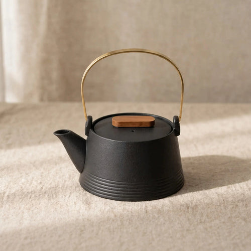 Service à thé Kung Fu, céramique noire, tasses et plateau