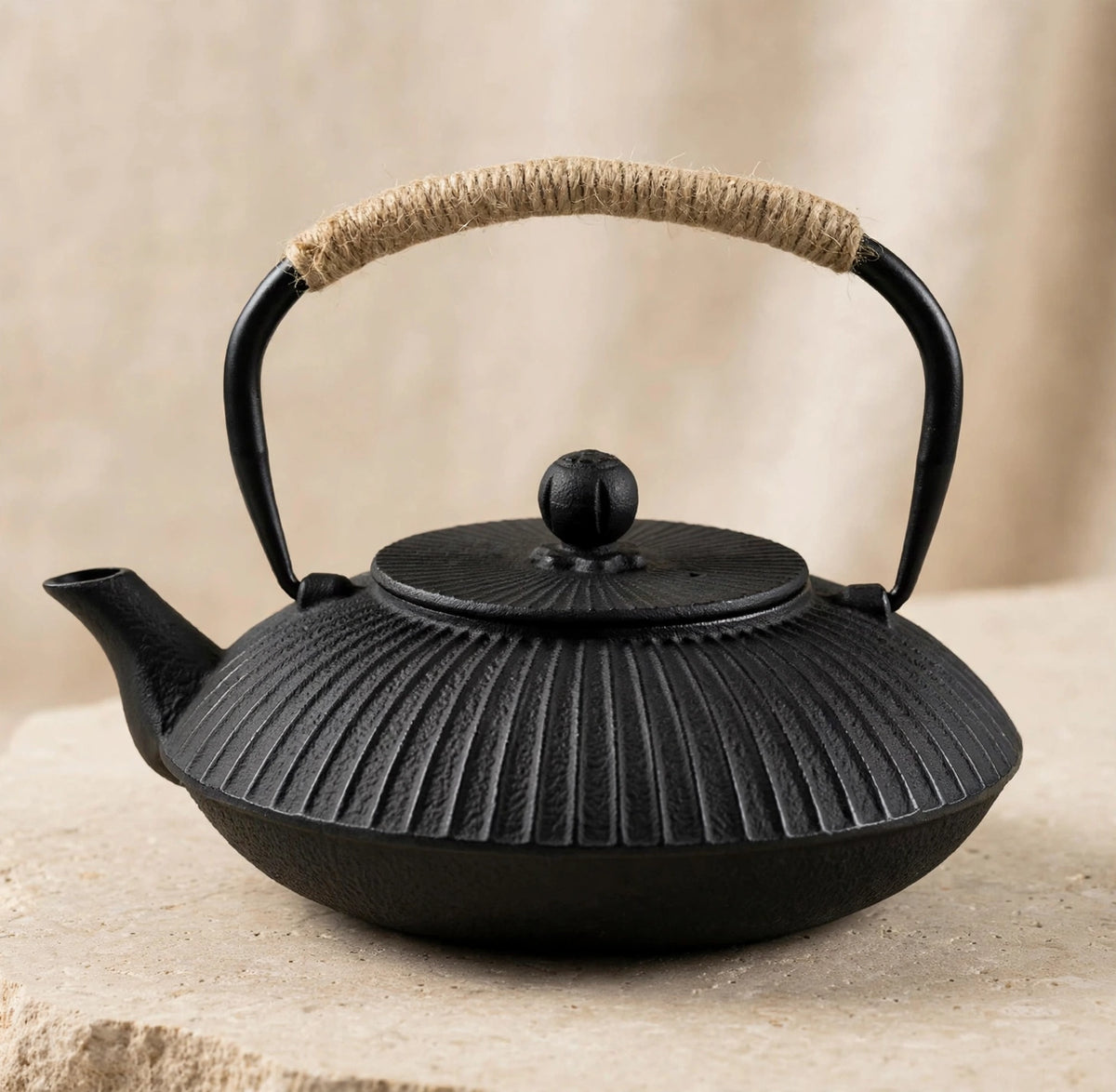 Théière japonaise en fonte 800 ml, design parapluie