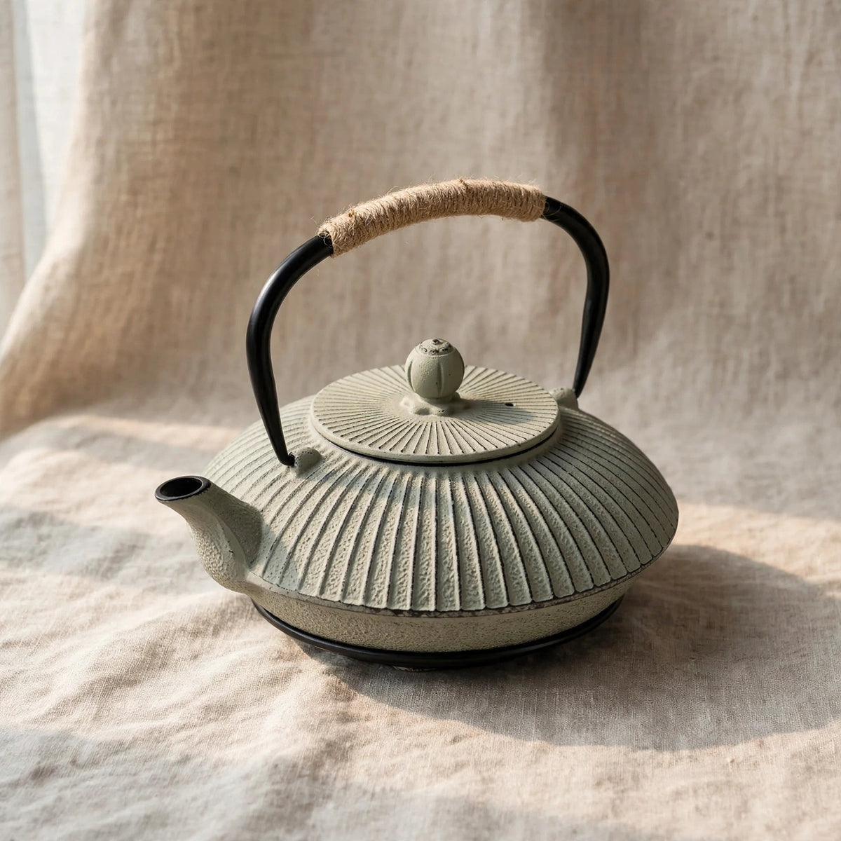 Théière japonaise en fonte 800 ml, design parapluie