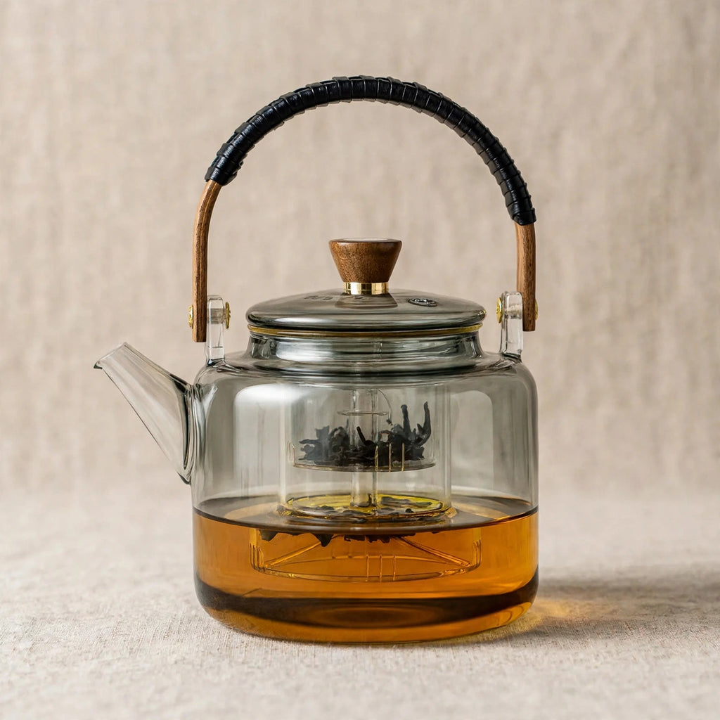 Grande théière en verre, infuseur inox amovible 950 ml